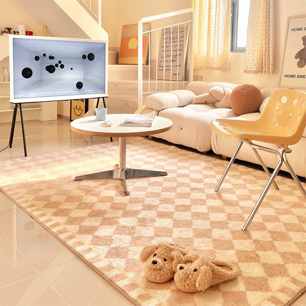 Tapis en Faux Cachemire Crème - Doux et Confortable – Image 2