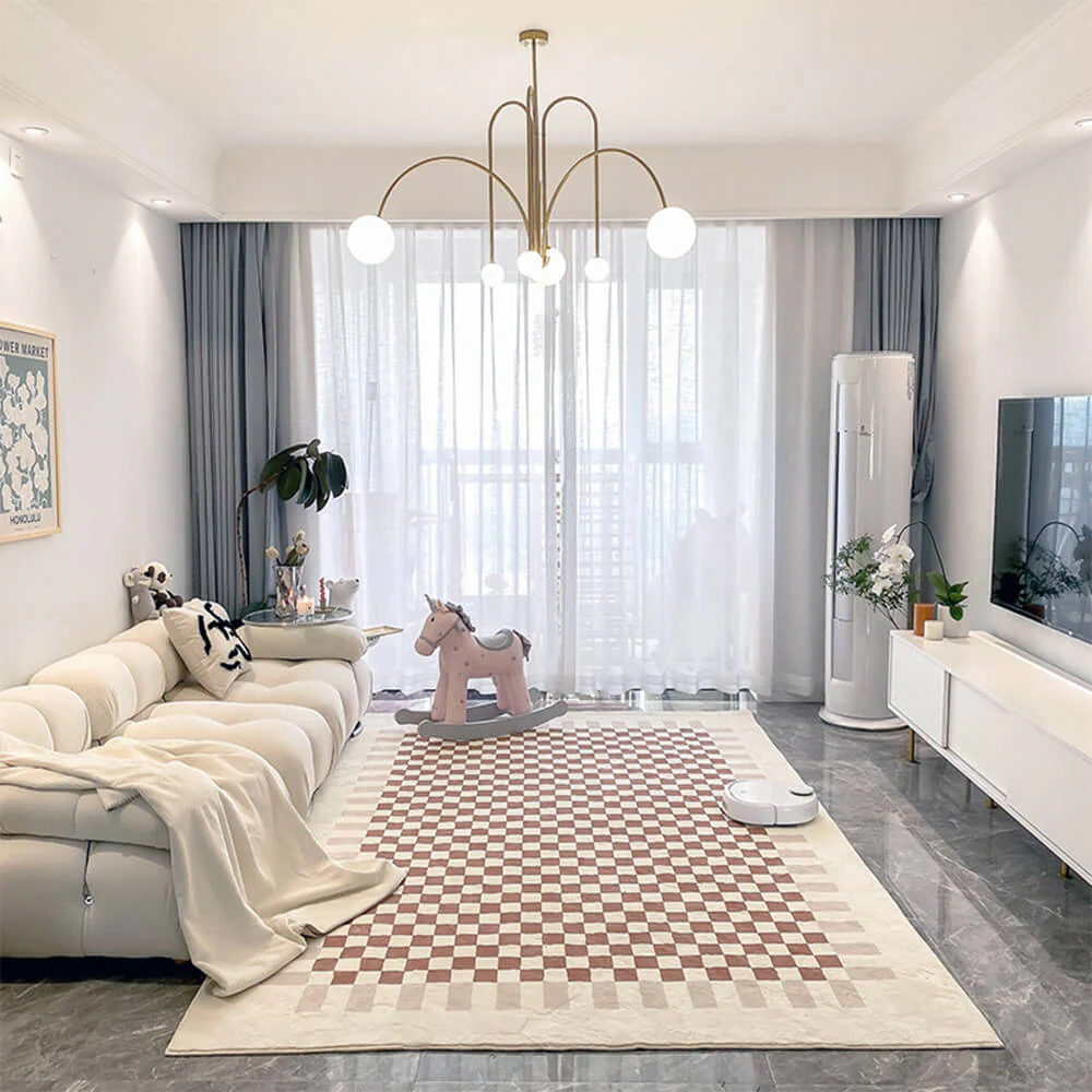 Tapis en Faux Cachemire Crème - Doux et Confortable – Image 7
