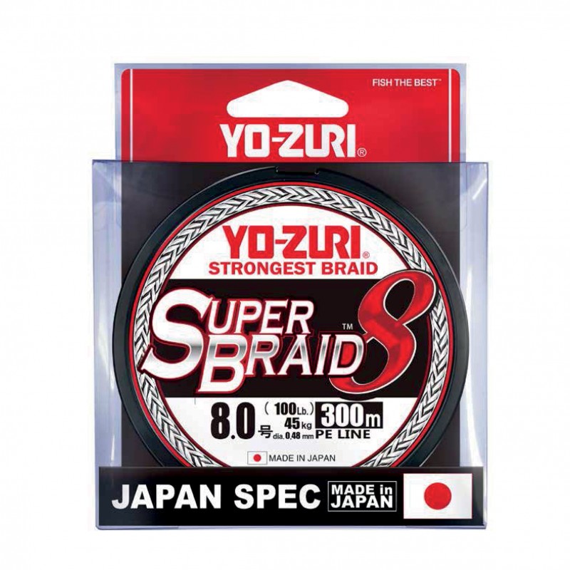 Tresse « Superbraid 8X » – 5 couleurs – 300 m – YO-ZURI